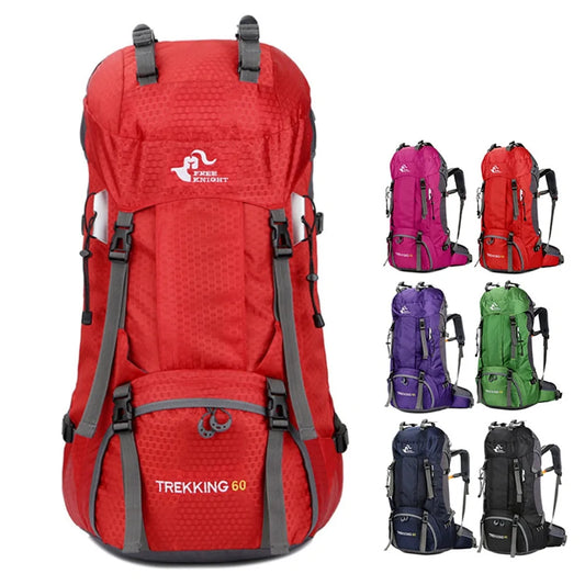 60L Outdoor Backpack with Rain Cover